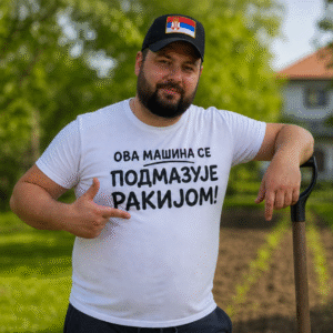 Ova masina se podmazuje rakijom majica